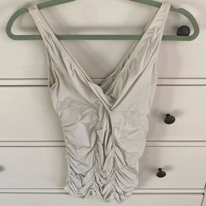 Last tango ruched v-neck tank top